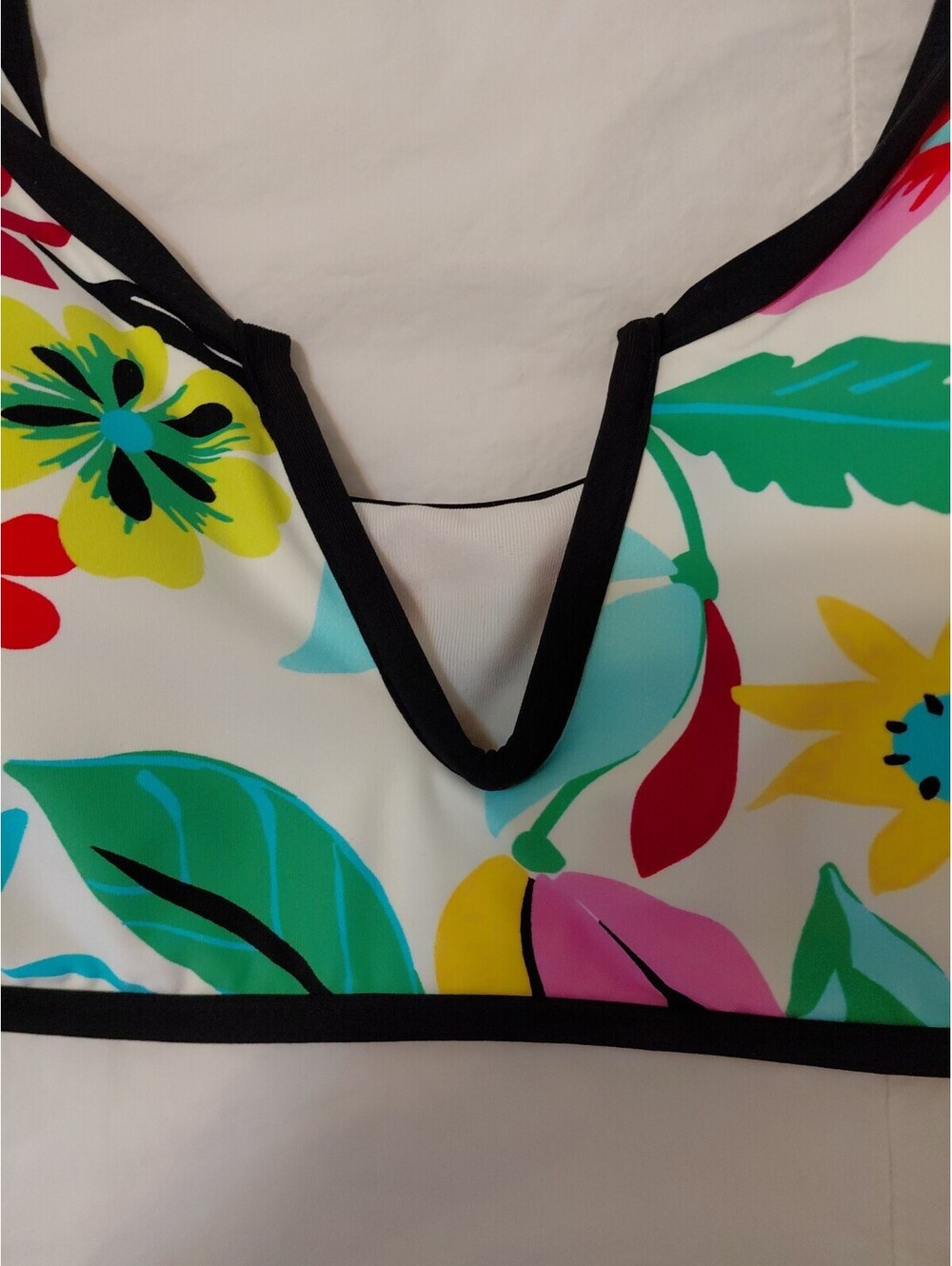 Kate Spade New York Printed V-Wire Bikini Top Sz XL NWT #205 - Picture 3 of 5